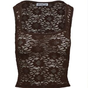 Princess Polly Brown Lace Top size 4